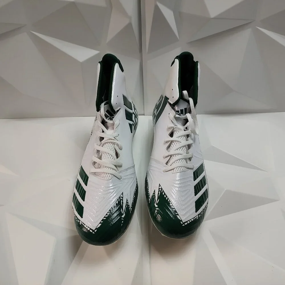 Adidas Mens Football Cleats 16 White Green Shoe Lacrosse Freak X Carbon High - Picture 7 of 13